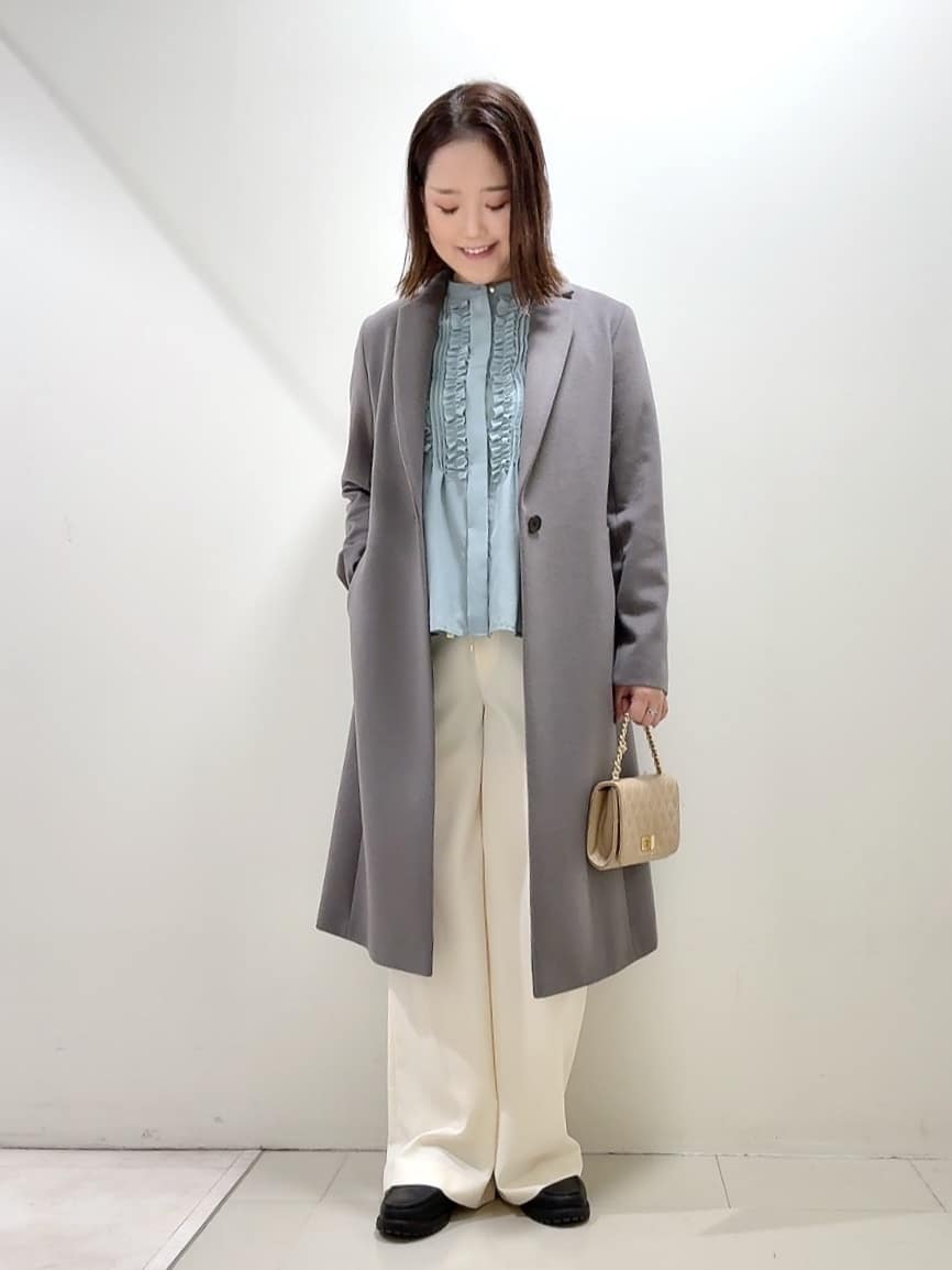 YUIさんの「UNTITLED｜【スタイリッシュ／オンオフ兼用】ウールチェスターコート」を使ったコーディネート