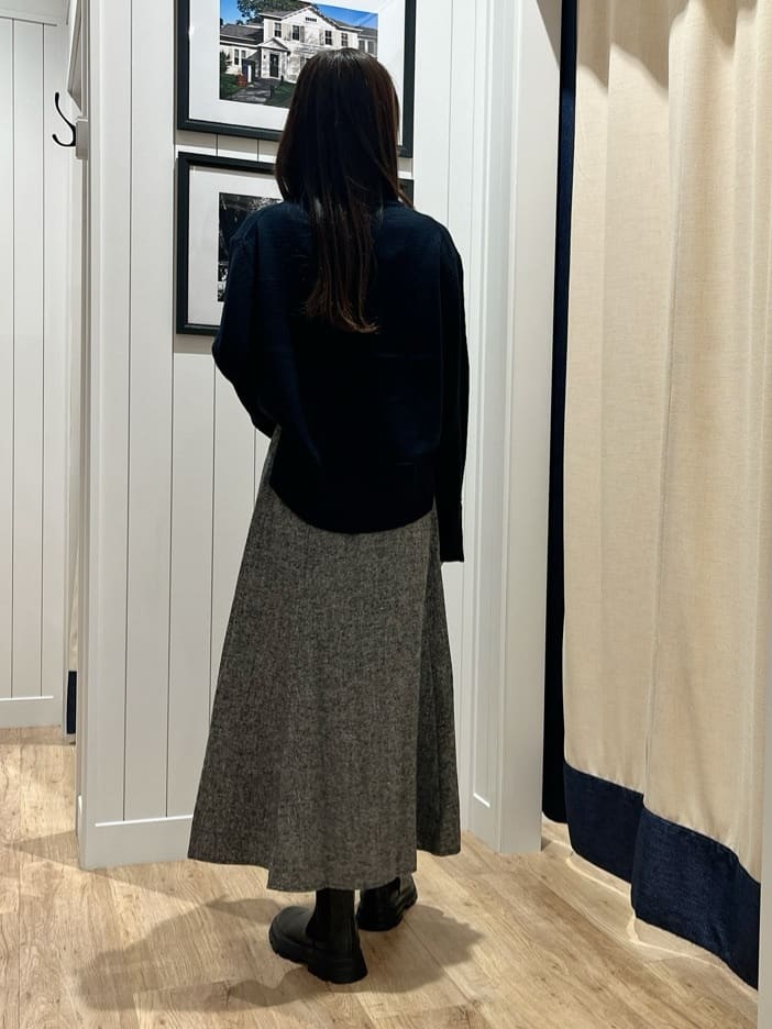 mihoさんの「Dessin｜【洗える】センタータックラインハイネックニット」を使ったコーディネート