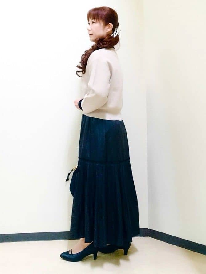 花さんの「Reflect｜【重ね着に大活躍◎／暖か保湿素材】プチタートルネックニット」を使ったコーディネート