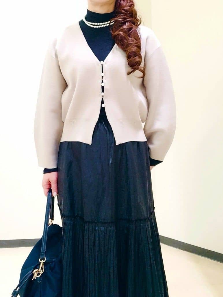 花さんの「Reflect｜【重ね着に大活躍◎／暖か保湿素材】プチタートルネックニット」を使ったコーディネート