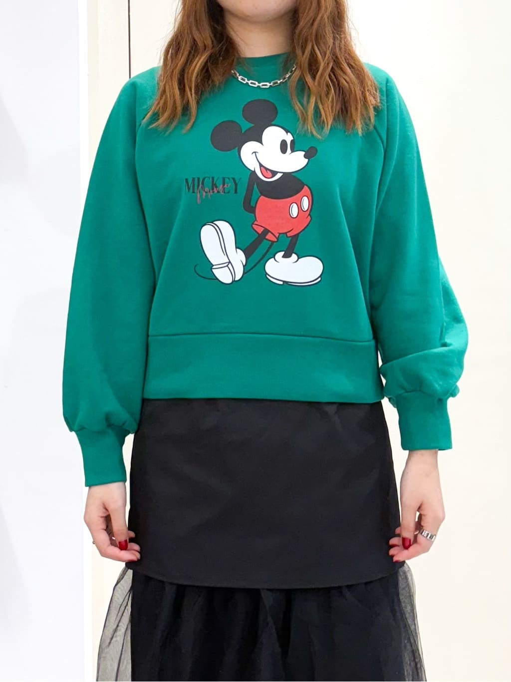 sayaさんの「OPAQUE.CLIP｜《Mickey Mouse》プリントアソートスウェット【洗濯機OK】」を使ったコーディネート