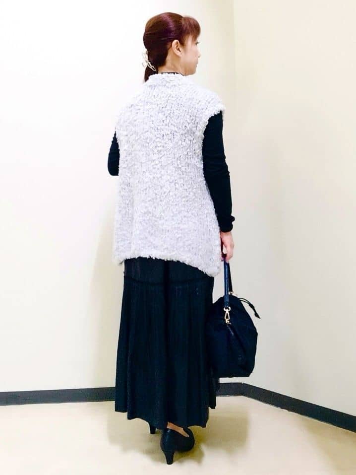 花さんの「Reflect｜【重ね着に大活躍◎／暖か保湿素材】プチタートルネックニット」を使ったコーディネート