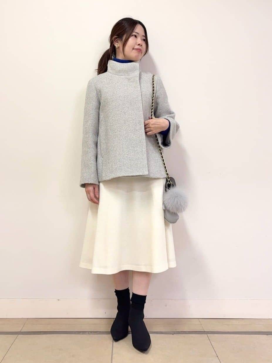 asamiさんの「UNTITLED｜【エレガント／ミディアウター】ミックスヘリンボンコート」を使ったコーディネート