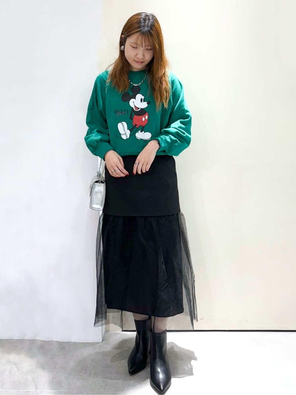 sayaさんの「OPAQUE.CLIP｜《Mickey Mouse》プリントアソートスウェット【洗濯機OK】」を使ったコーディネート
