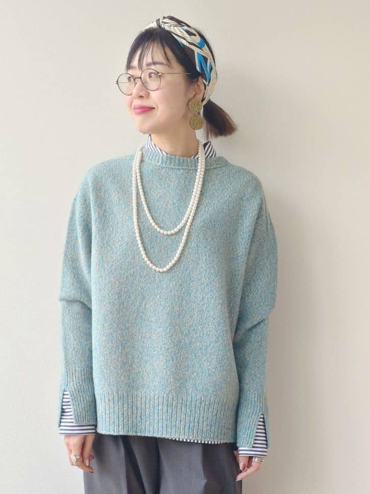 MUTSUKOさんの「UNTITLED｜【ゆったり】三つ杢カラーニット」を使ったコーディネート