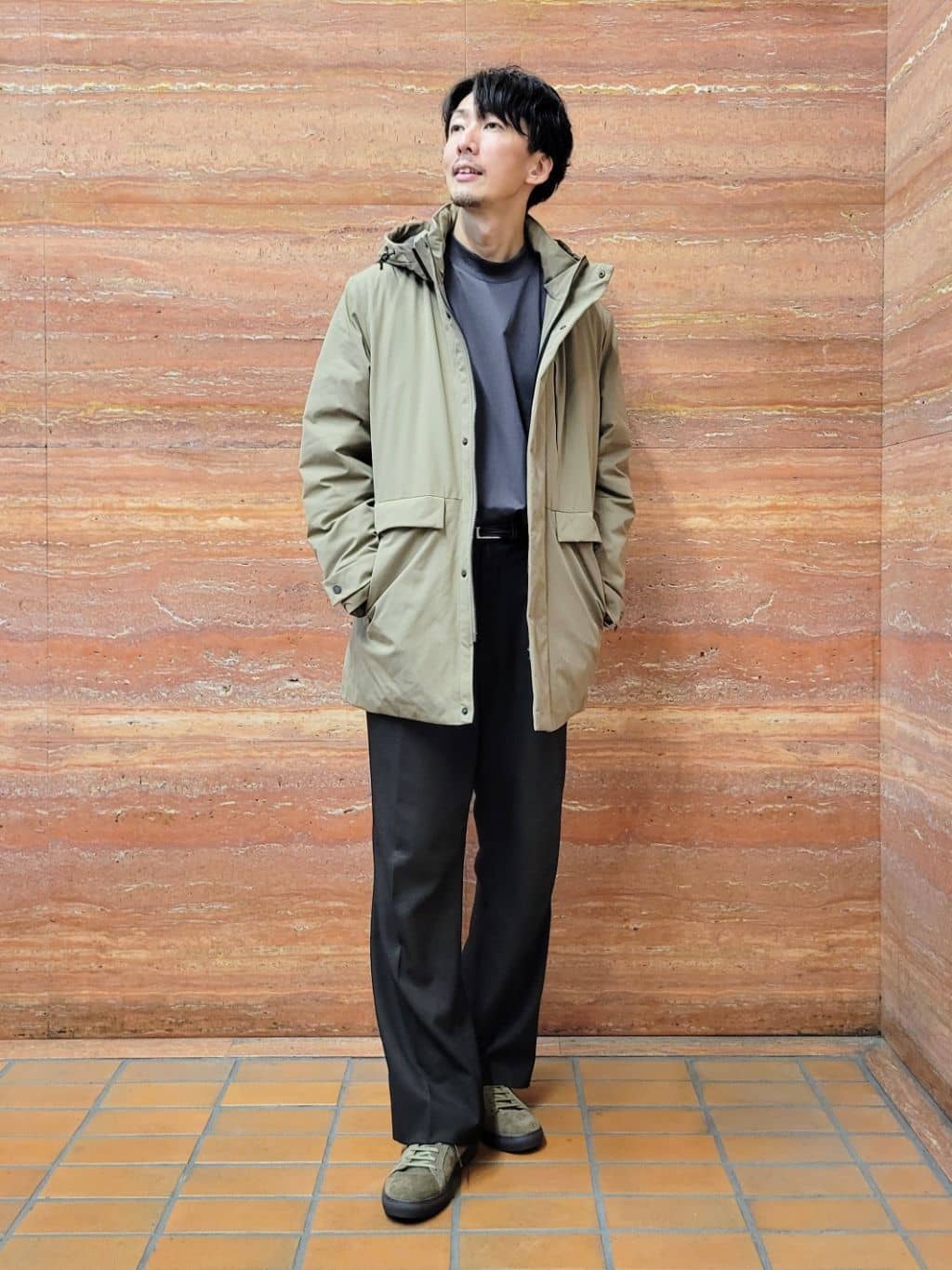 piroyaさんの「TAKEO KIKUCHI｜【None Of Stress】ストレッチ ダウンブルゾン」を使ったコーディネート