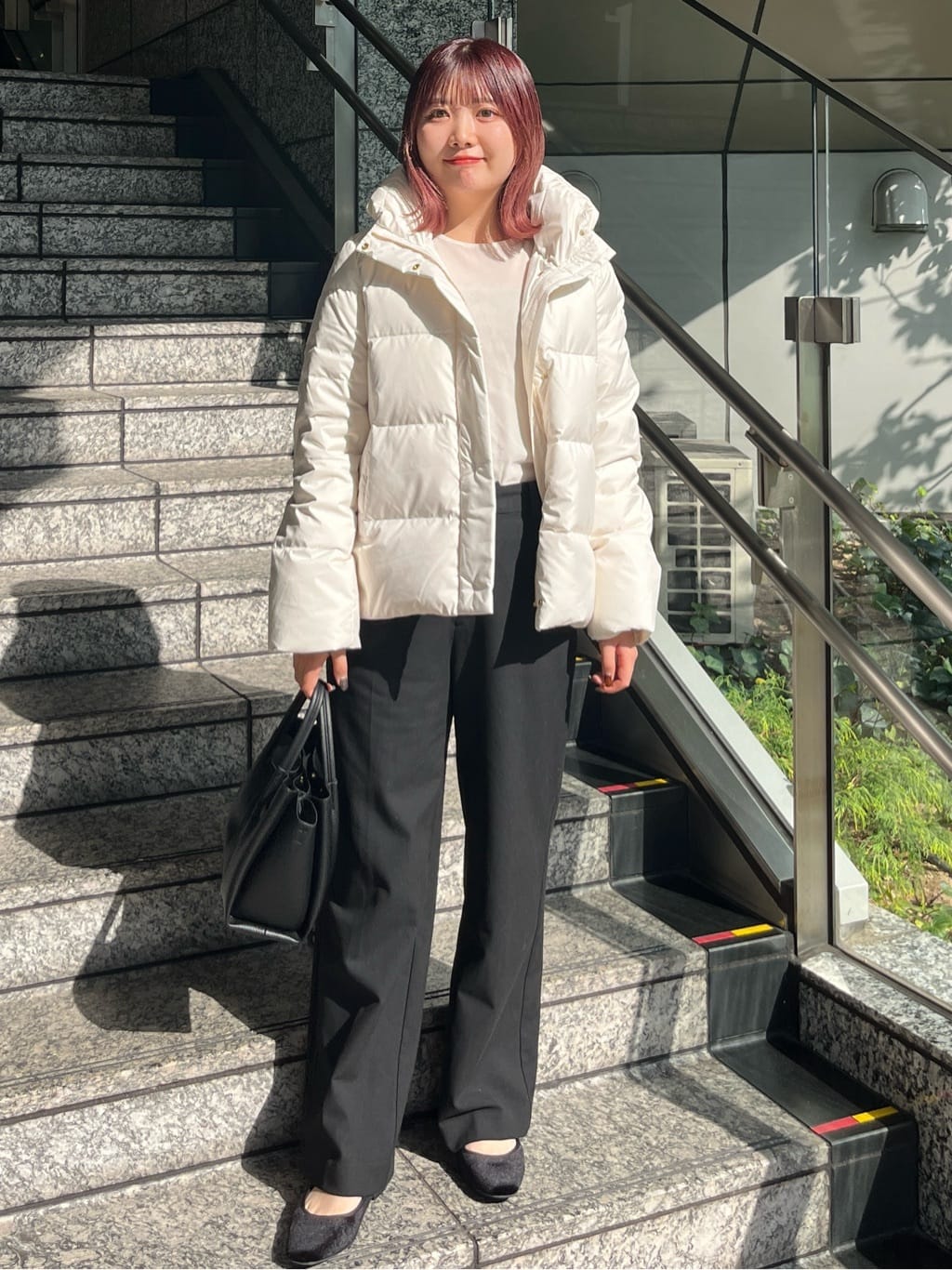 HANNAさんの「OPAQUE.CLIP｜撥水ショートダウン【防風／抗菌防臭／洗濯機洗い可】《SS～LL》」を使ったコーディネート
