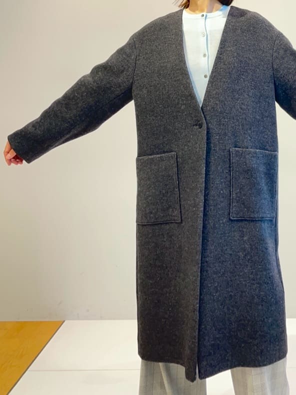 murayamaさんの「INDIVI｜【軽量／ウール混】ライトフォルム ロングコート」を使ったコーディネート