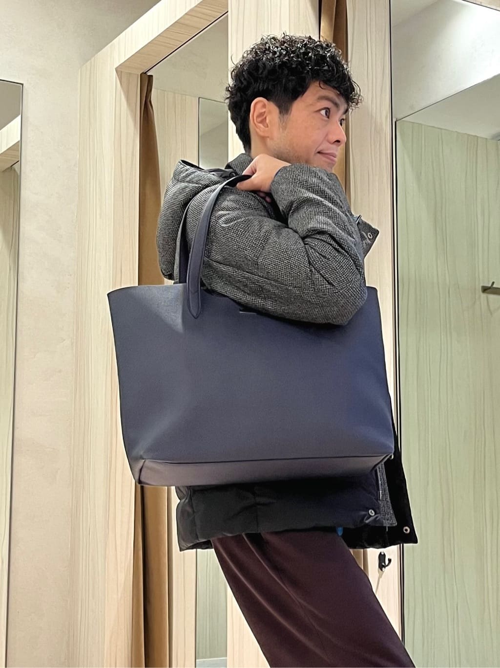 URAさんの「TAKEO KIKUCHI｜カラーコンビ ダウンブルゾン」を使ったコーディネート