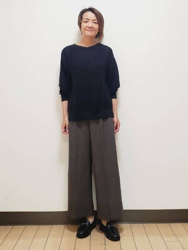 yuuさんの「Reflect｜【パンツ合わせにぴったり◎】ゆったりオフボディニット」を使ったコーディネート