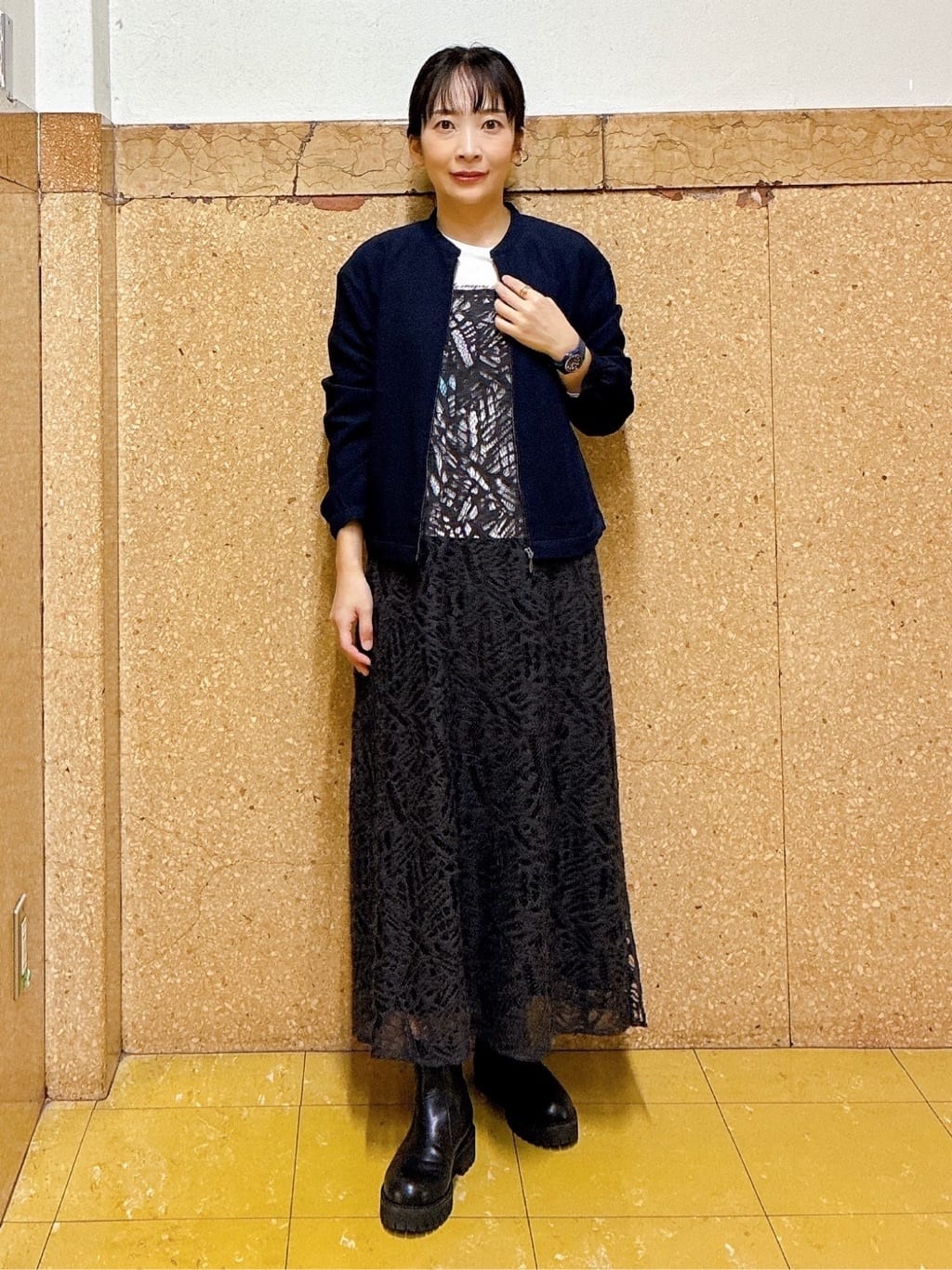 hattoriさんの「INDIVI｜【レイヤード◎】レースキャミドレス」を使ったコーディネート