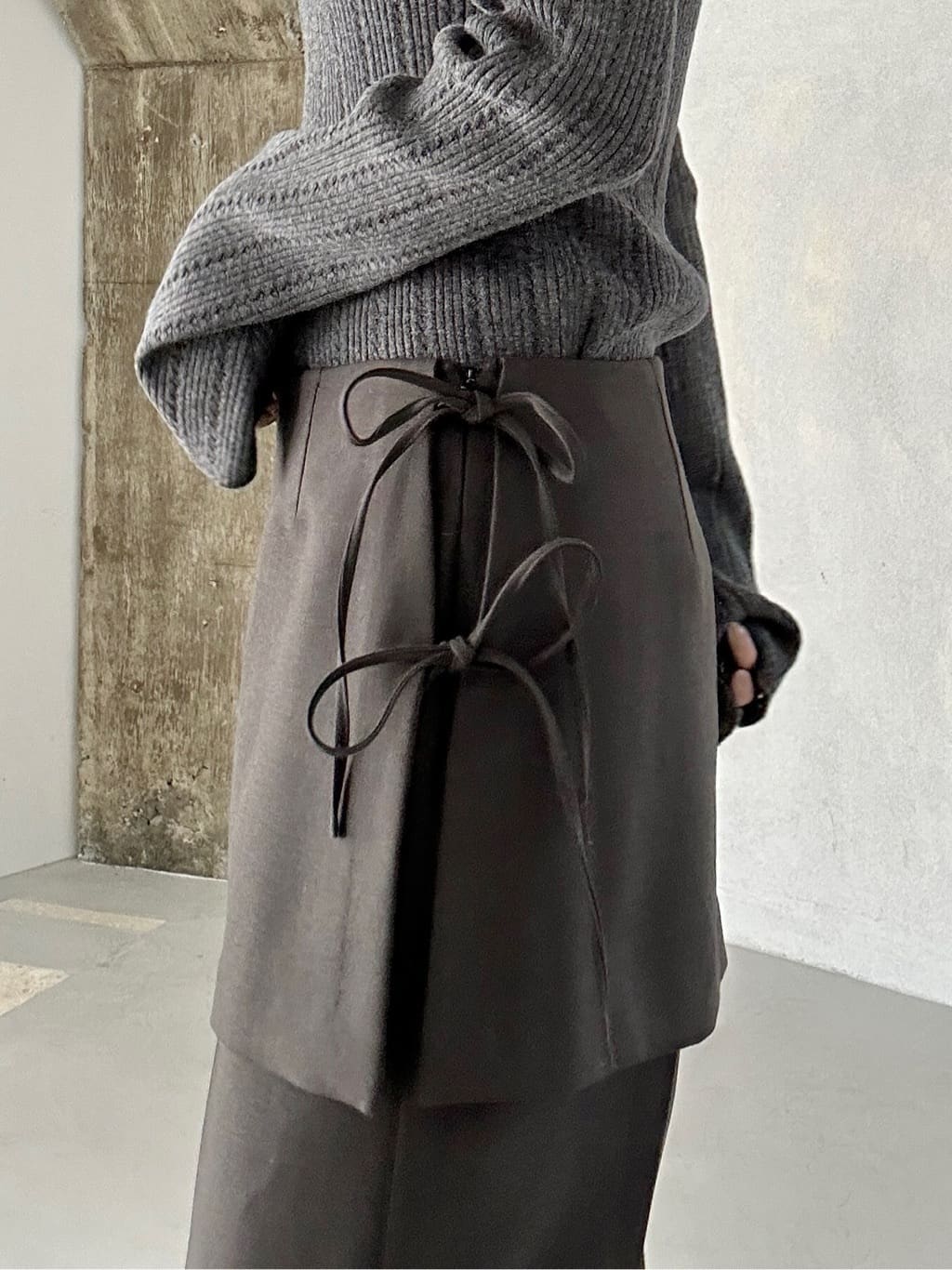 harunaさんの「CODE A｜layered skirt pants」を使ったコーディネート