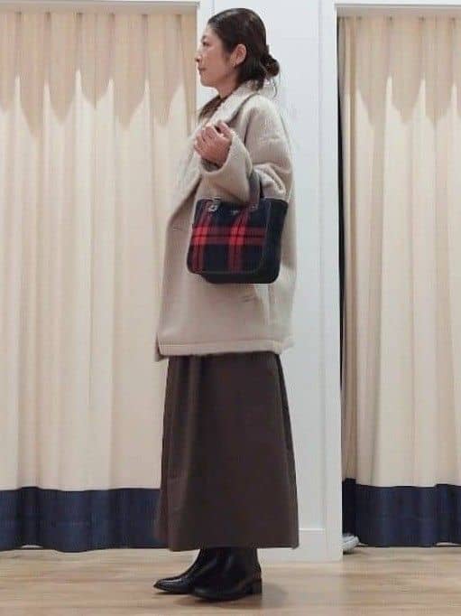 HIROさんの「Dessin｜シャギーコート」を使ったコーディネート