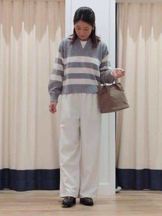 HIROさんの「Dessin｜【裏地付き/洗える】コンフォートワイドパンツ」を使ったコーディネート
