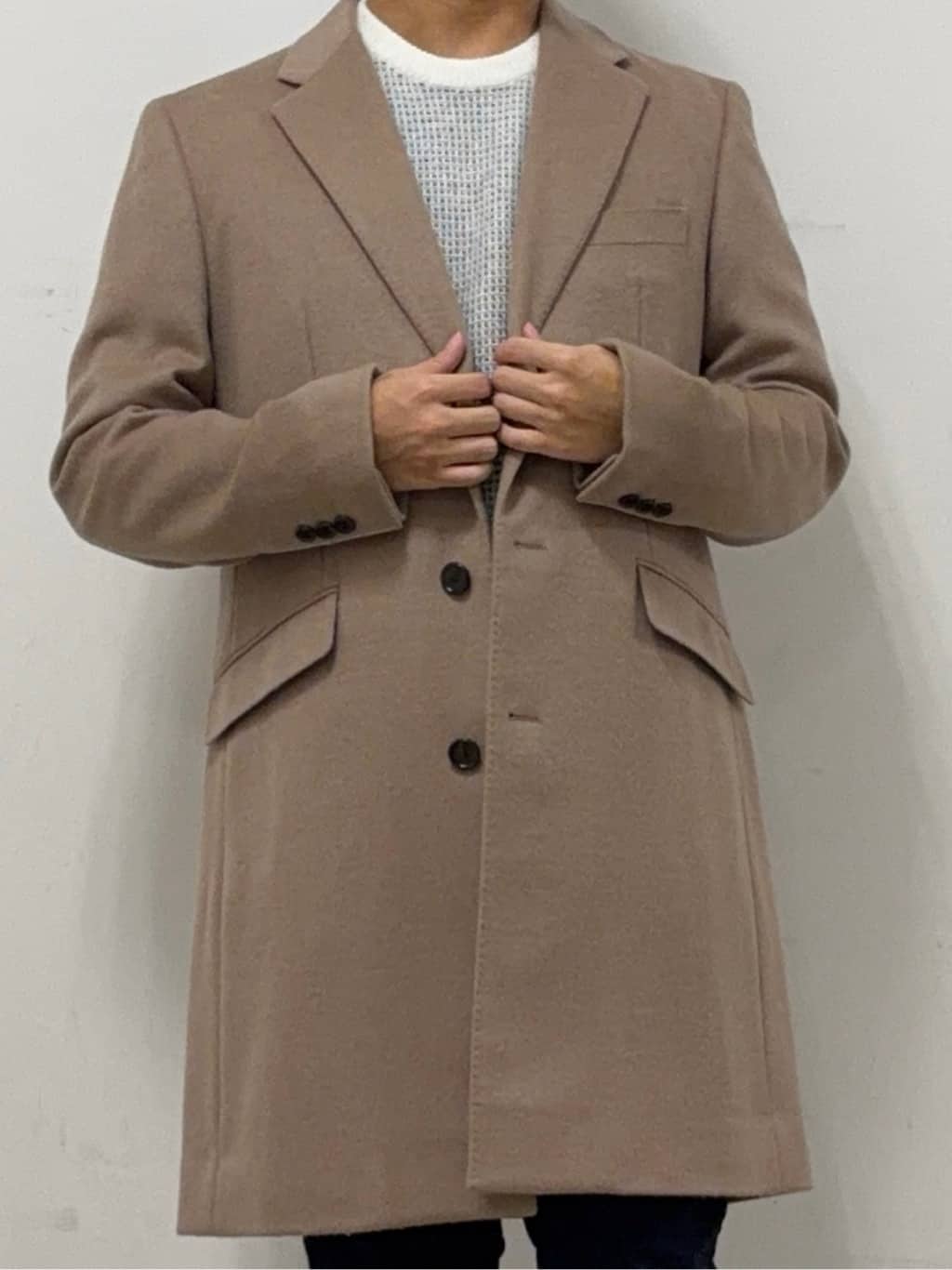 Hiroさんの「TAKEO KIKUCHI｜カシミヤブレンド ビーバー調チェスターコート」を使ったコーディネート