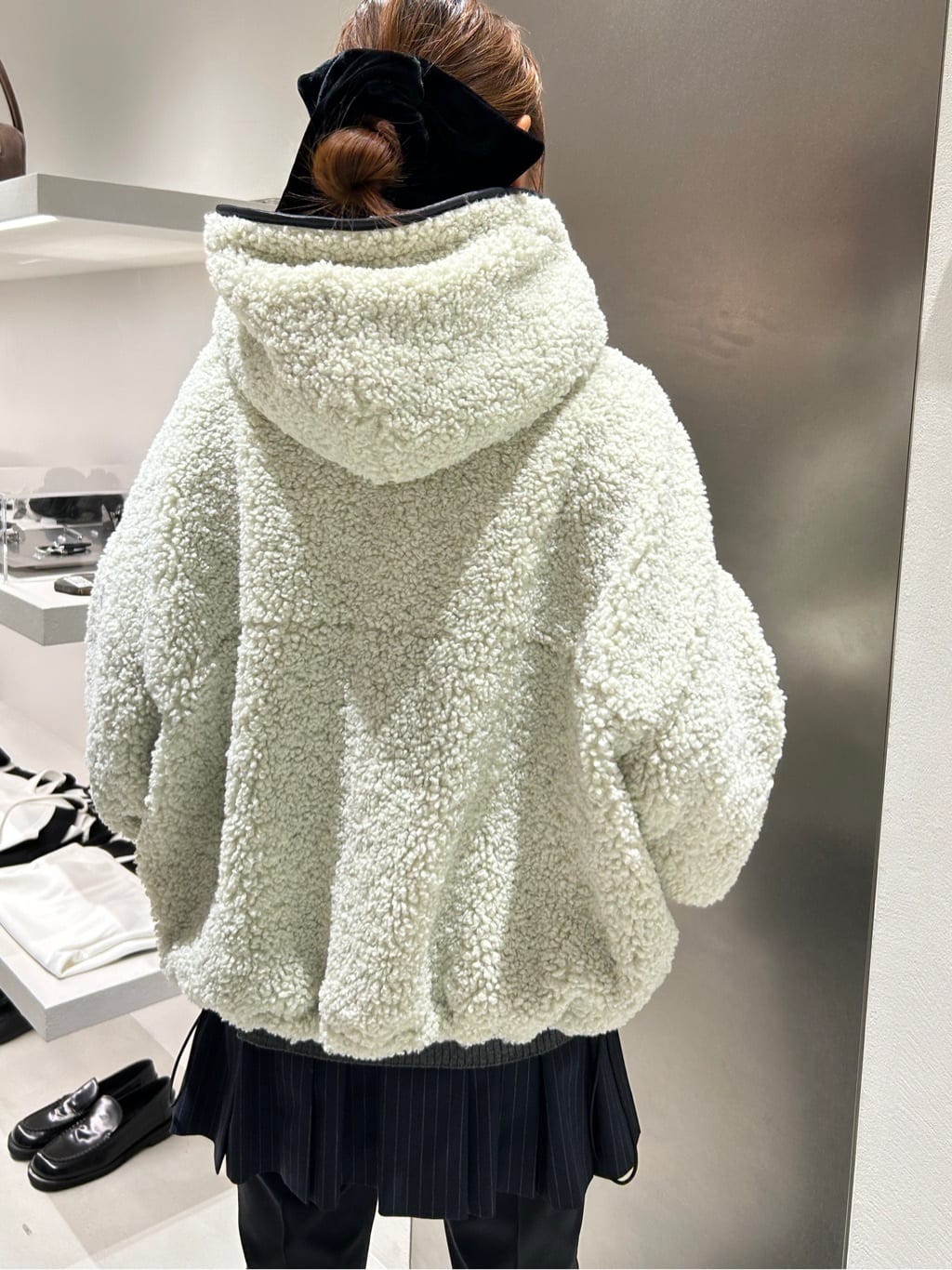harunaさんの「CODE A｜boa hoodie blouson」を使ったコーディネート