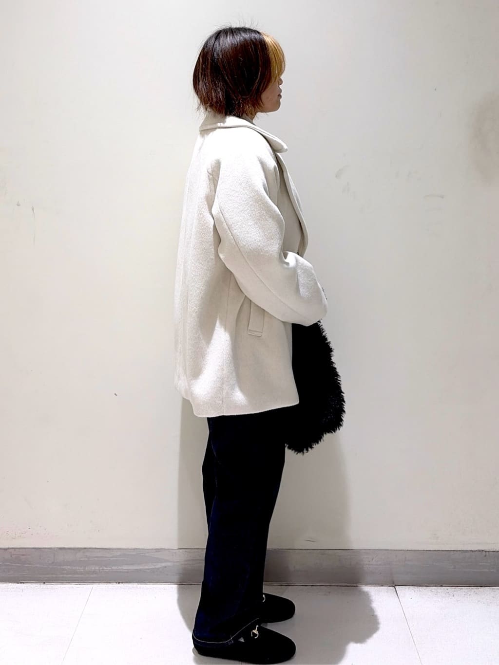 *mai*さんの「OPAQUE.CLIP｜カシミヤブレンドウールミドルピーコート」を使ったコーディネート
