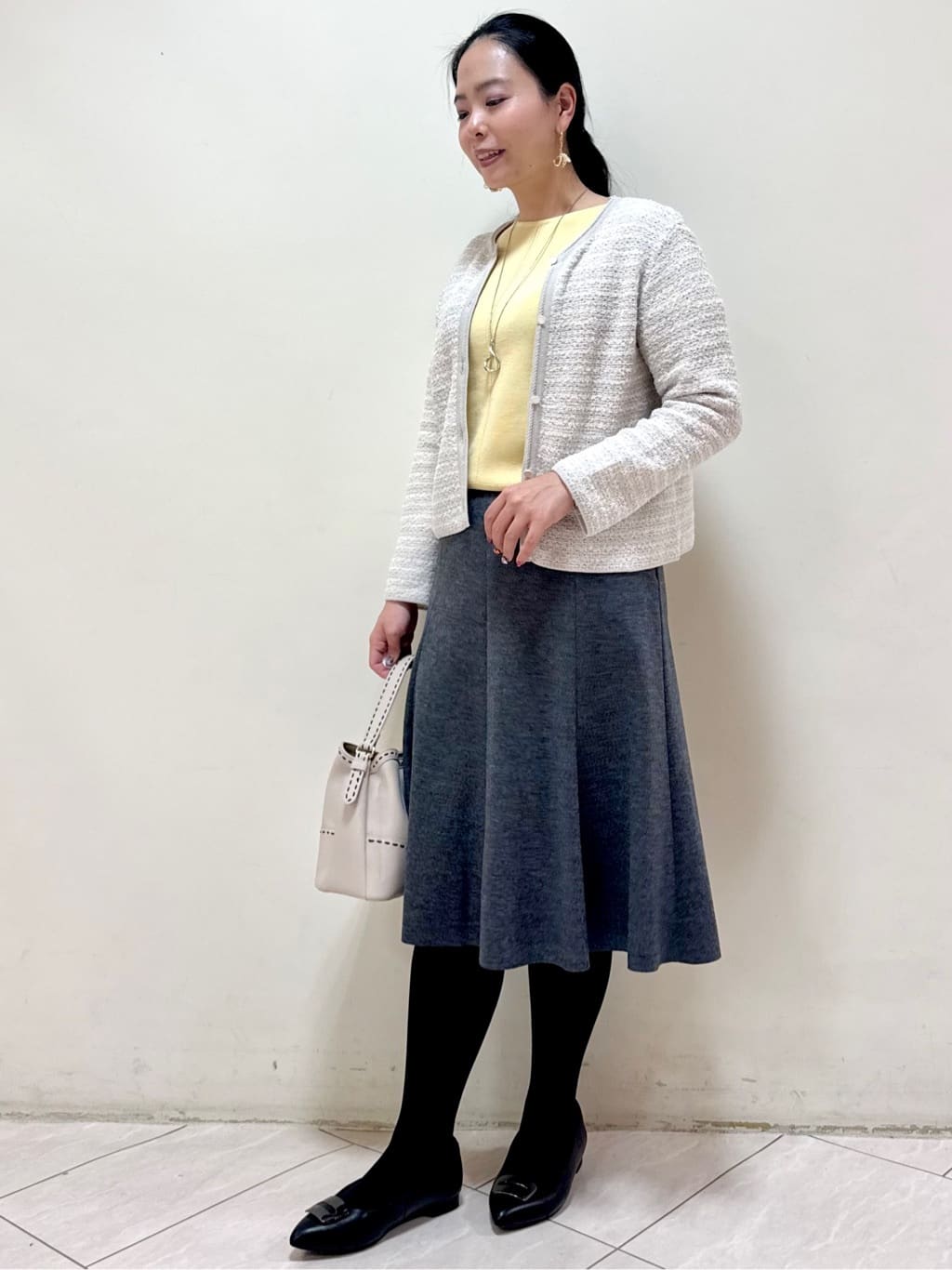 rincoさんの「Reflect｜【ライトアウター／ゆったりシルエット／気軽な羽織に◎】ドライタッチカーディガン」を使ったコーディネート