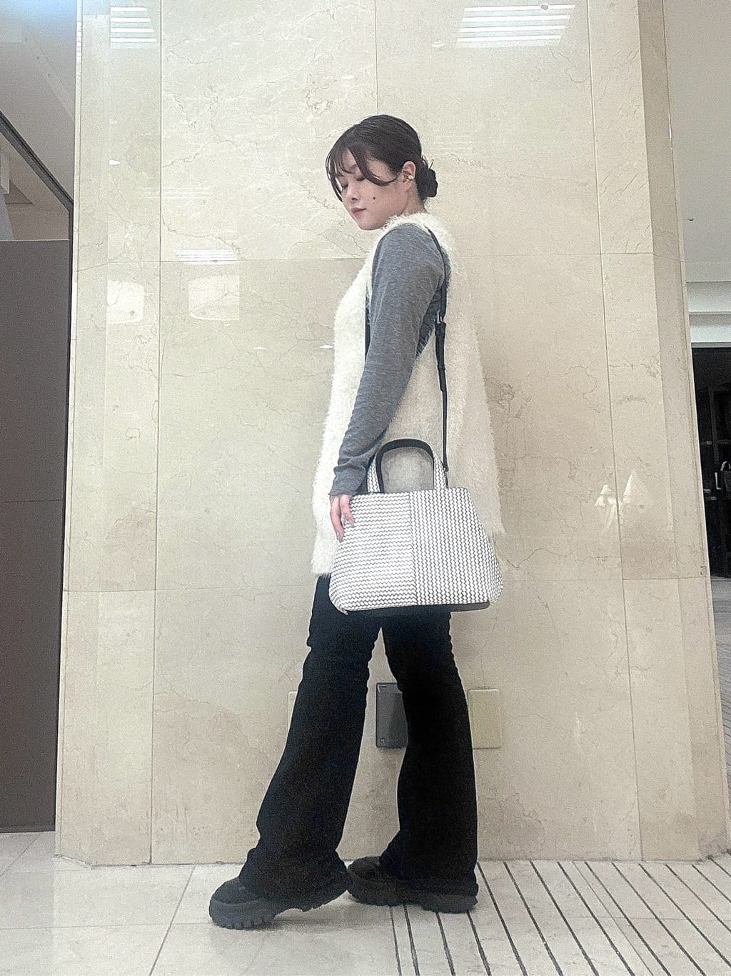 mさんの「HIROKO HAYASHI｜OTTICA（オッティカ）2wayショルダーバッグ」を使ったコーディネート