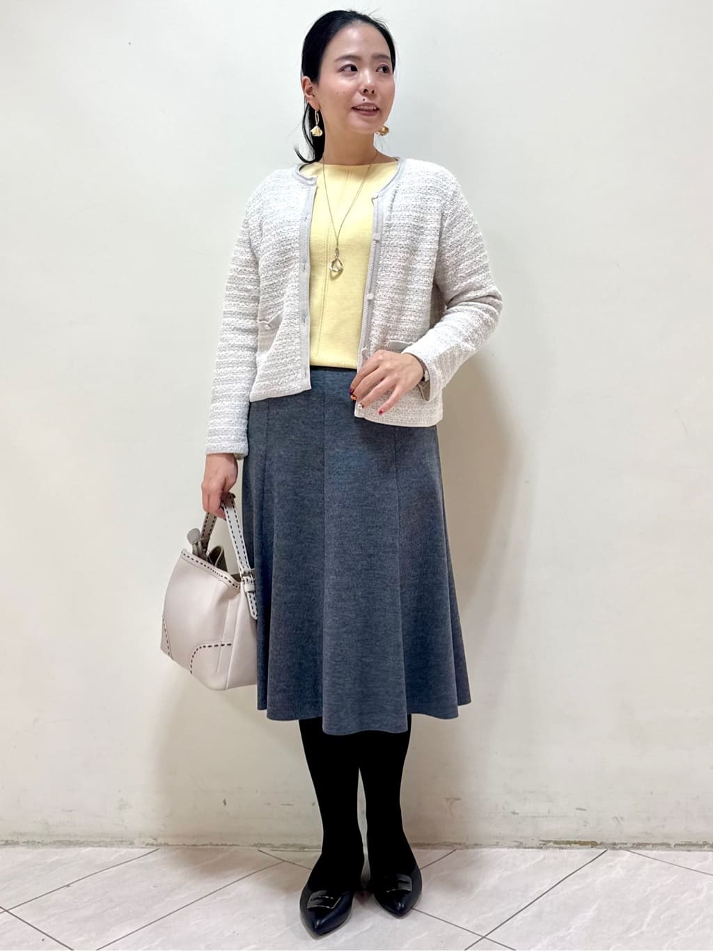 rincoさんの「Reflect｜【ライトアウター／ゆったりシルエット／気軽な羽織に◎】ドライタッチカーディガン」を使ったコーディネート