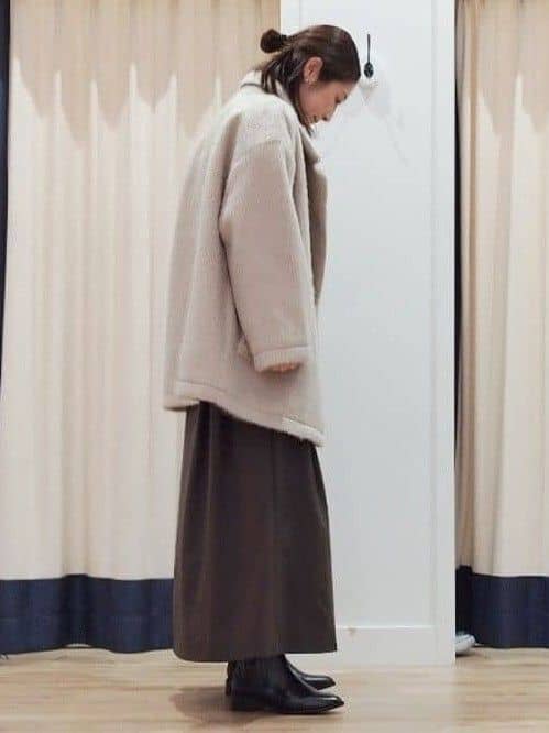 HIROさんの「Dessin｜シャギーコート」を使ったコーディネート