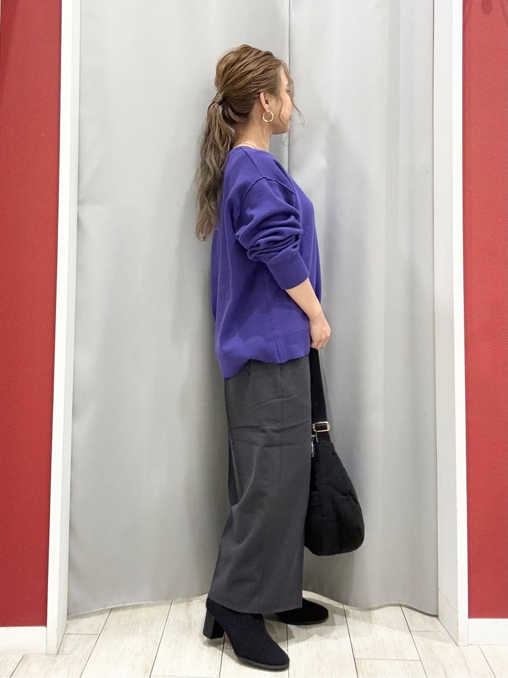 shioさんの「SHOO･LA･RUE｜【洗濯機可/S-LL】きちんと見えする あったか裏起毛ガウチョパンツ」を使ったコーディネート