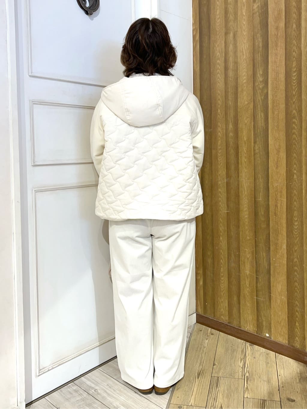 yuriyuriさんの「SHOO･LA･RUE｜【高レビュー/2WAY】きれい見えで上品な ストライプファートートバッグ」を使ったコーディネート