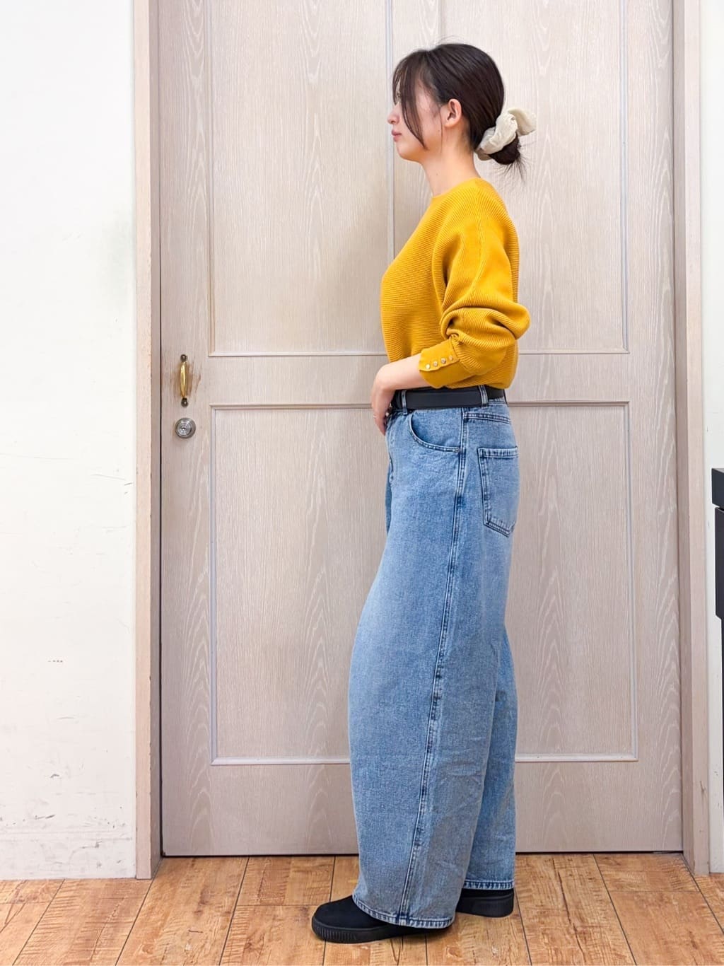 Nakaさんの「SHOO･LA･RUE｜【洗濯機可】即サマになる ノーカラー ボアブルゾン」を使ったコーディネート