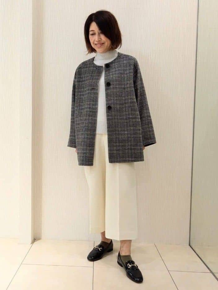 u-macoさんの「UNTITLED｜【ミディ丈/軽やか】セミラグランリバー コート」を使ったコーディネート