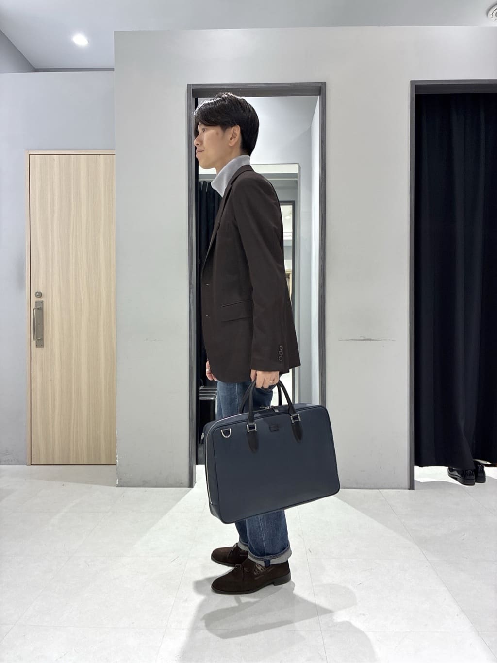 わいずみさんの「TAKEO KIKUCHI｜【360&deg;ストレッチ／セットアップ対応】None Of Stress ジャケット」を使ったコーディネート