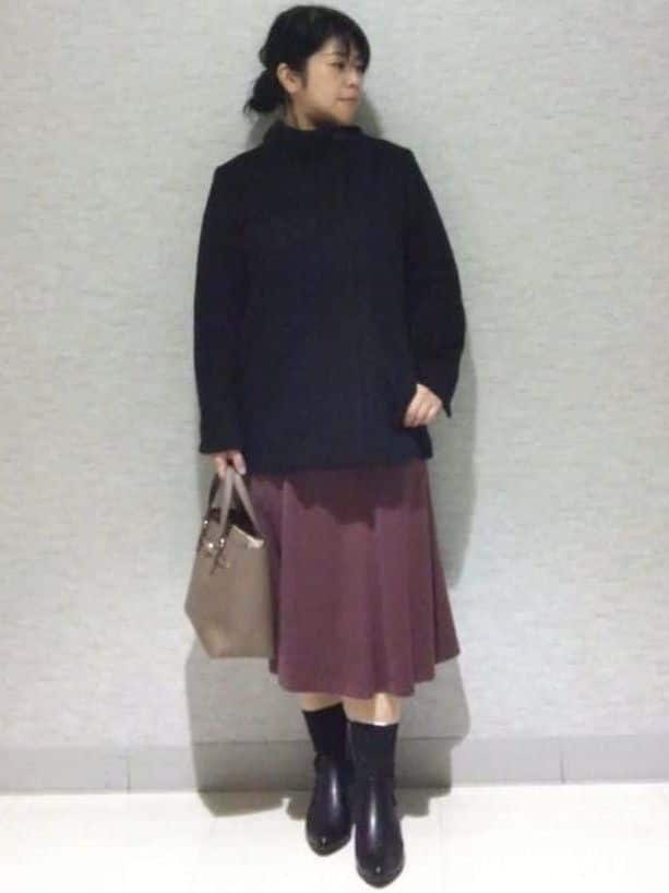 sakoさんの「Reflect｜【選べる8色／スカートにもパンツにも◎】ウール混ボートネックニット」を使ったコーディネート