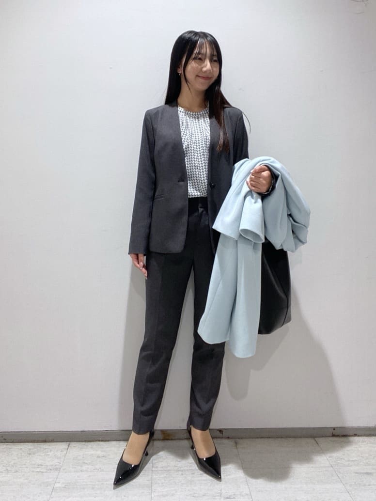 meiさんの「INDIVI｜【通勤／オフィス】タックジョーゼットブラウス」を使ったコーディネート