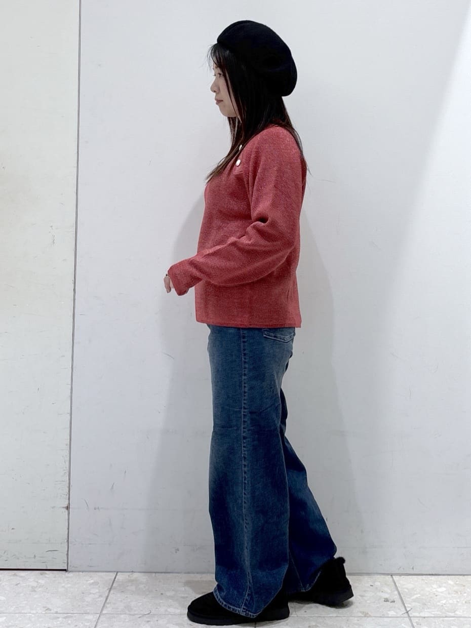 mameさんの「OPAQUE.CLIP｜ボタンデザインラメニット【洗濯機OK】」を使ったコーディネート