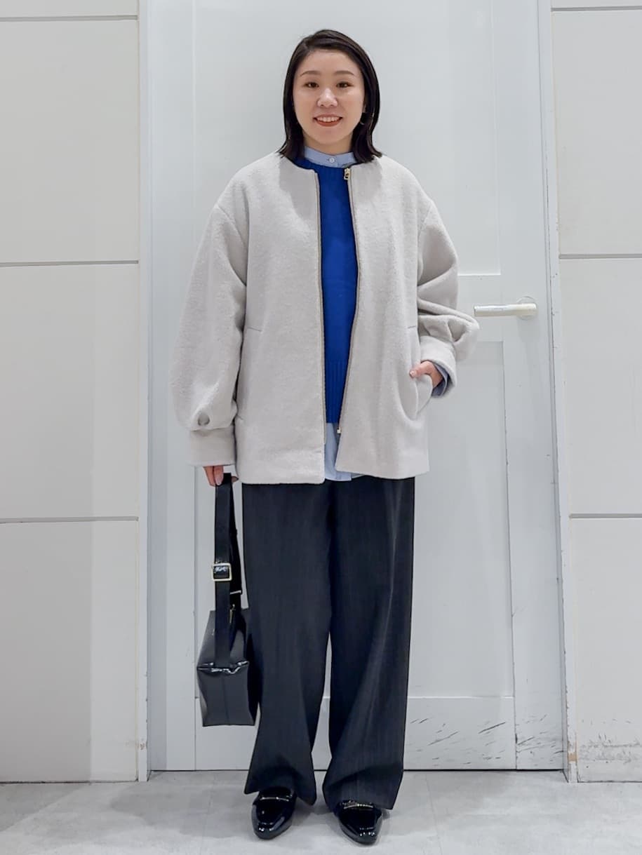 yuka.aさんの「OPAQUE.CLIP｜バンドカラーシャツ【洗濯機OK】」を使ったコーディネート