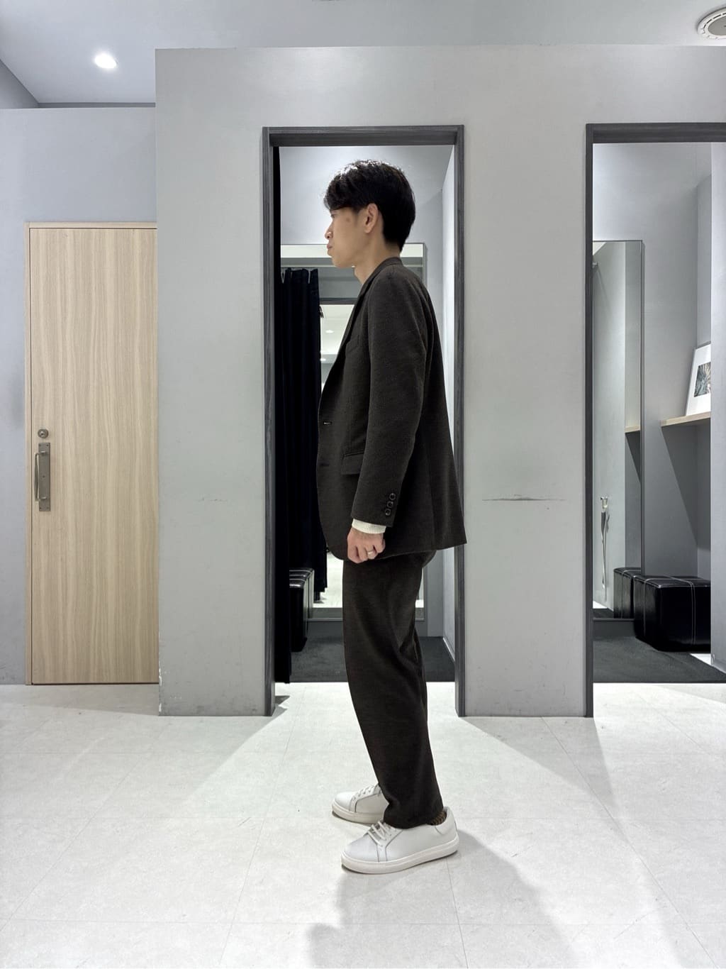 わいずみさんの「TAKEO KIKUCHI｜【None Of Stress】アクティブジャージ 千鳥 ジャケット」を使ったコーディネート