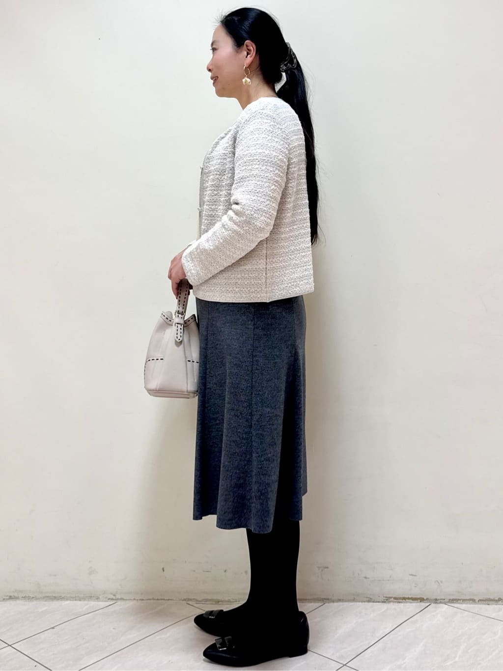 rincoさんの「Reflect｜【ライトアウター／ゆったりシルエット／気軽な羽織に◎】ドライタッチカーディガン」を使ったコーディネート