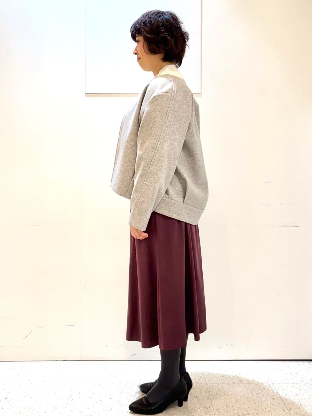 ヤスコさんの「Reflect｜【ゆったりシルエット】ジャージメルトンコクーンジャケット」を使ったコーディネート