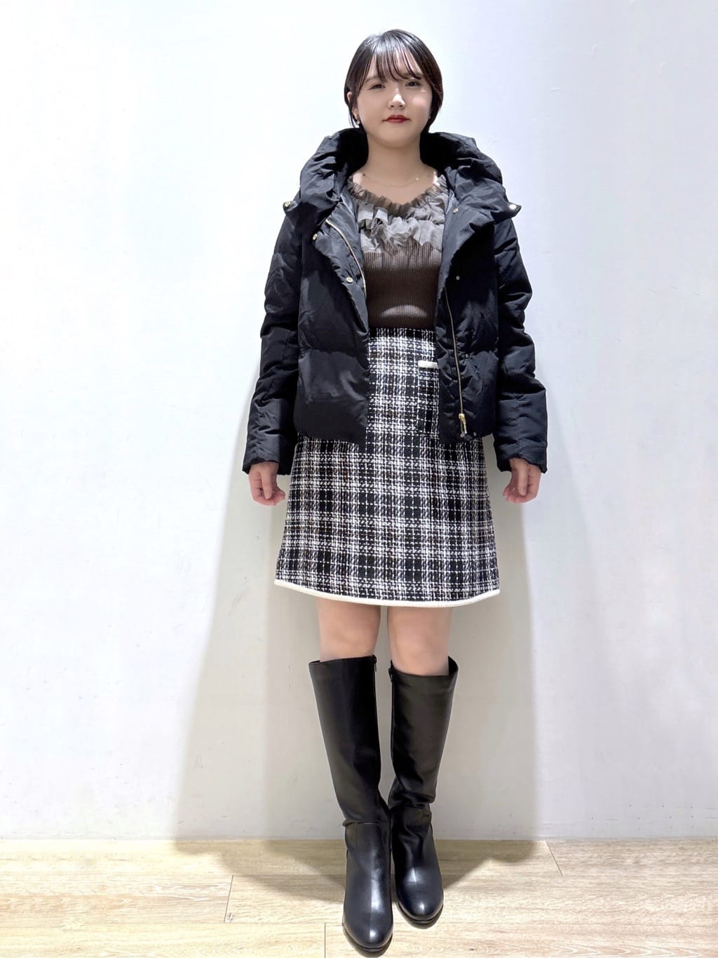 mizukiさんの「index｜KAWADAダウンショートコート【撥水／洗濯機OK／静電気防止裏地】《XS～LL》」を使ったコーディネート