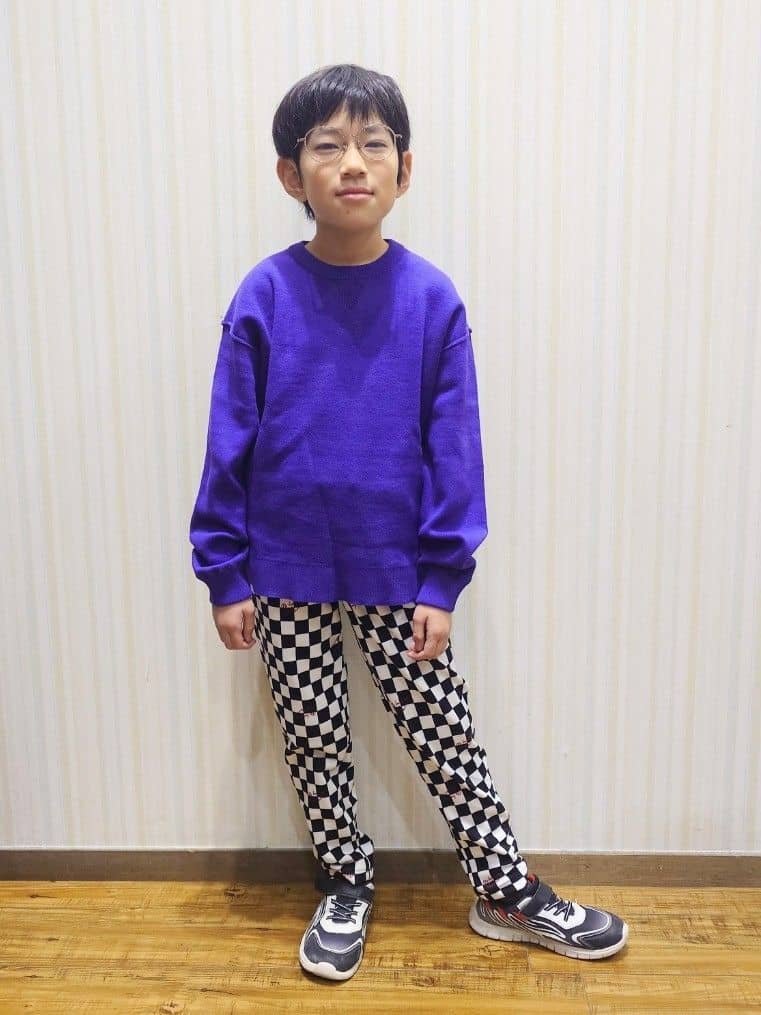 Yuiさんの「SHOO･LA･RUE｜【100-150cm】裏シャギーアソート総柄パンツ」を使ったコーディネート