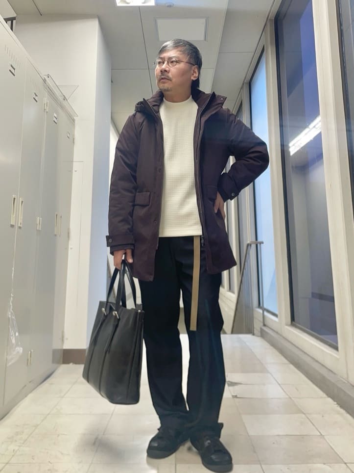 MAKOTO AIさんの「TAKEO KIKUCHI｜【None Of Stress】ストレッチ ダウンブルゾン」を使ったコーディネート