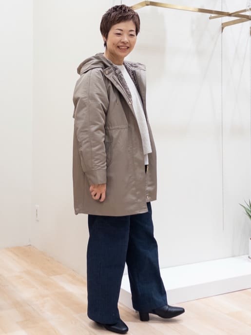 シュウコさんの「grove｜最終お値下げ！！【名品アウター/3WAY・はっ水】ボアライナー付きモッズコート」を使ったコーディネート