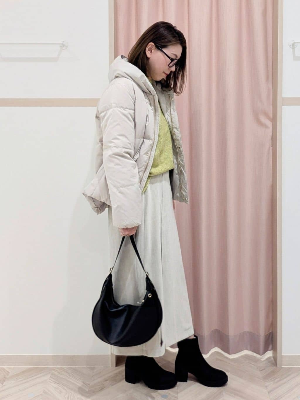miyuさんの「SHOO･LA･RUE｜【撥水/洗える】ショートフーディーダウン」を使ったコーディネート