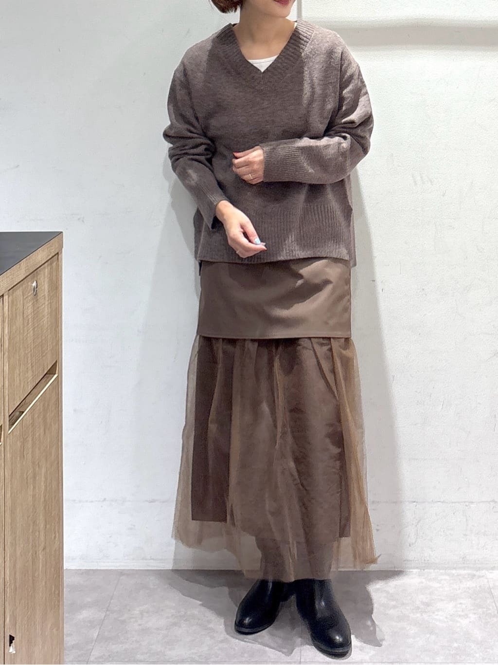 たけねぇさんの「OPAQUE.CLIP｜チュールドッキングデザインスカート【洗濯機OK】」を使ったコーディネート