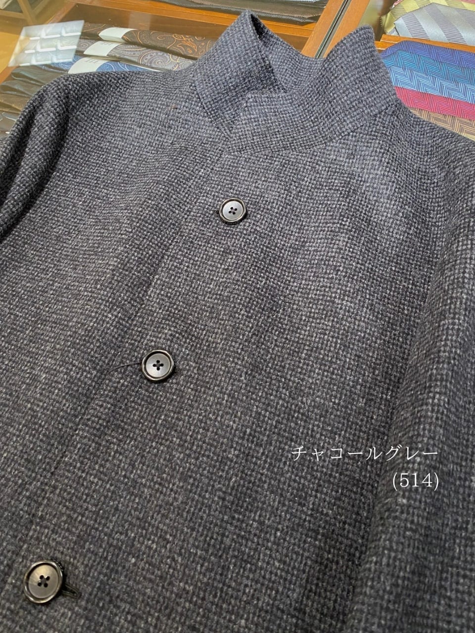 小南大和さんの「TAKEO KIKUCHI｜カシミヤブレンド ビーバー調ピンヘッドスタンドカラーコート」を使ったコーディネート