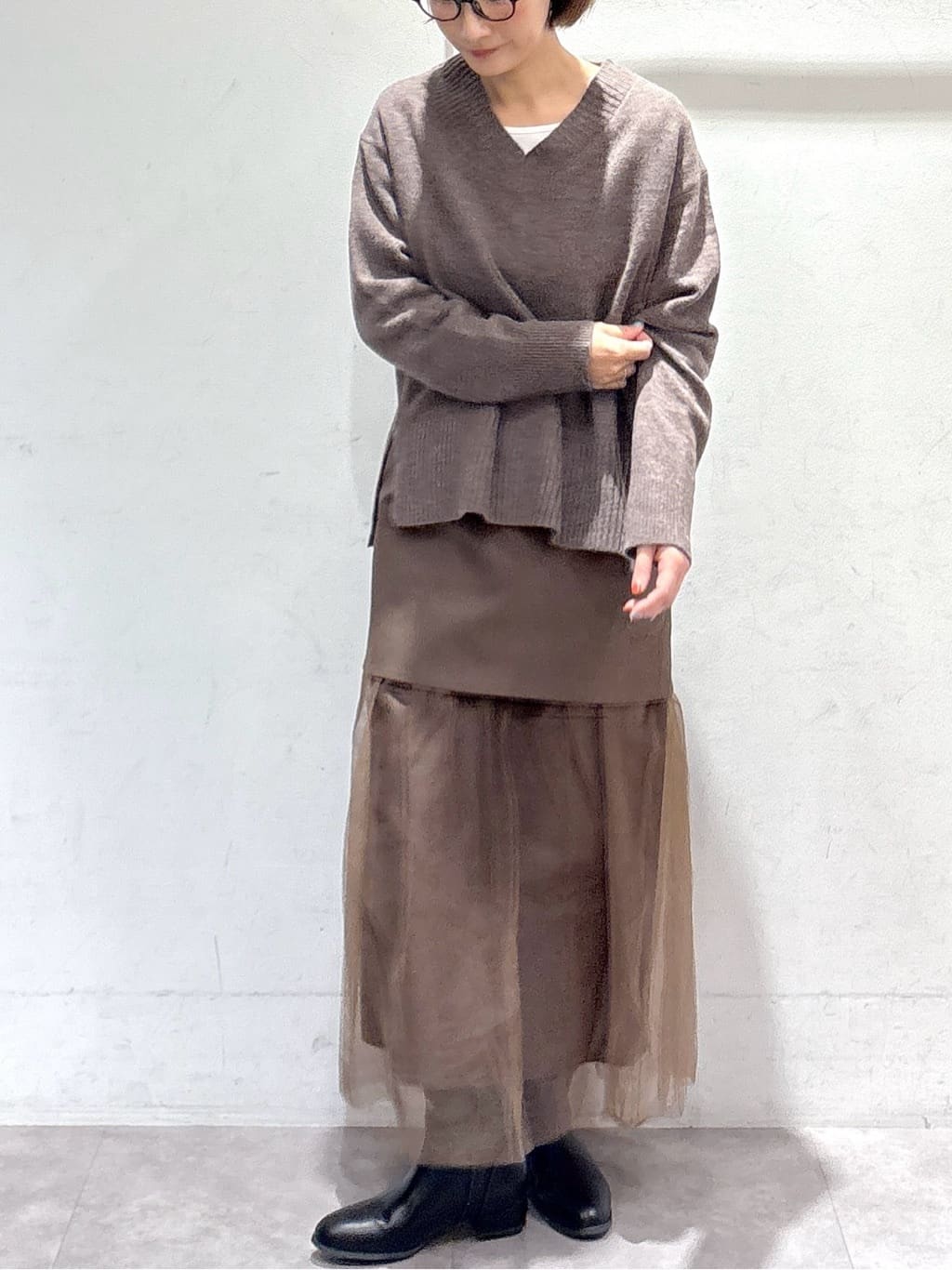 たけねぇさんの「OPAQUE.CLIP｜チュールドッキングデザインスカート【洗濯機OK】」を使ったコーディネート