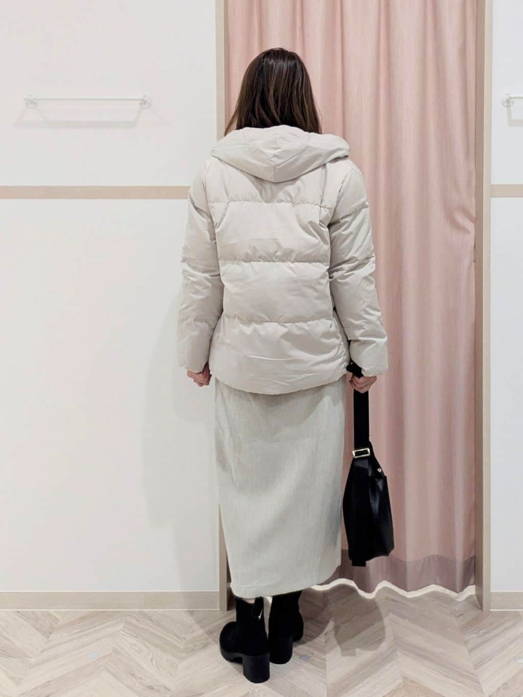 miyuさんの「SHOO･LA･RUE｜【撥水/洗える】ショートフーディーダウン」を使ったコーディネート