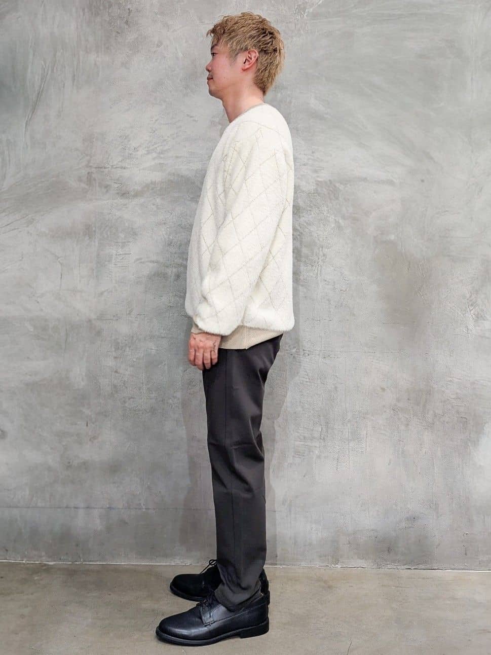 daiさんの「THE SHOP TK｜【ふんわり心地いい肌触り】　ダイヤ柄シャギーニット」を使ったコーディネート