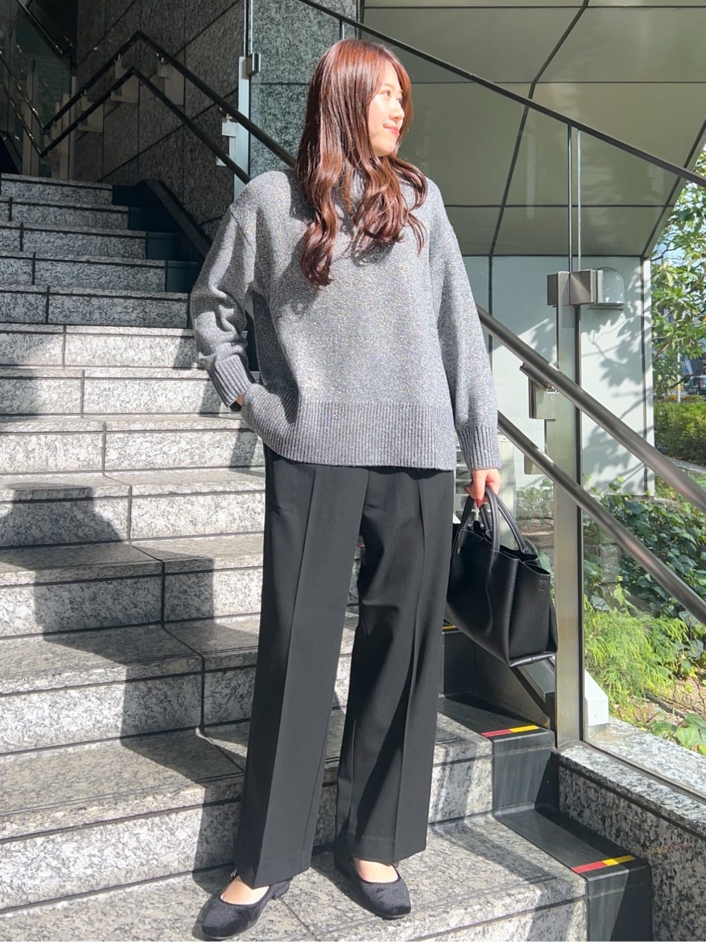 Risaさんの「OPAQUE.CLIP｜ウォームタッチ イージーワイドパンツ【洗濯機洗OK／ストレッチ】≪SS～LL≫」を使ったコーディネート