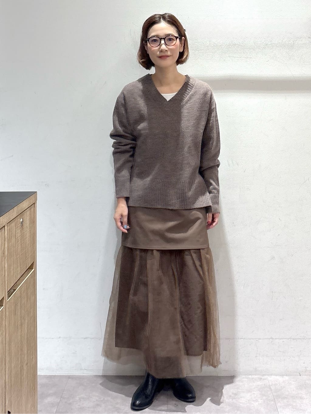 たけねぇさんの「OPAQUE.CLIP｜チュールドッキングデザインスカート【洗濯機OK】」を使ったコーディネート