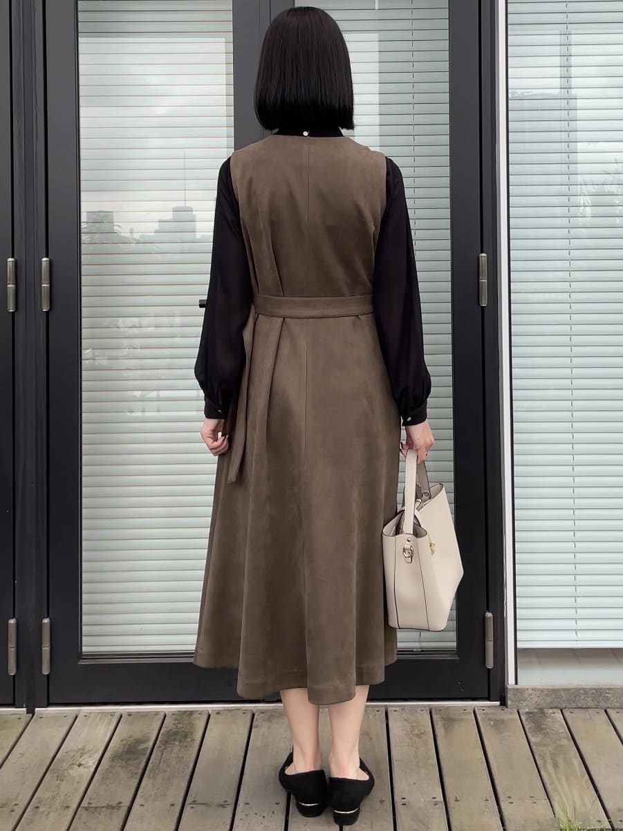 NATSUMIさんの「grove｜シアーストライプボウタイブラウス」を使ったコーディネート